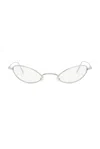 Acne Studios Full Frame Sunglasses In Transparent & Silver