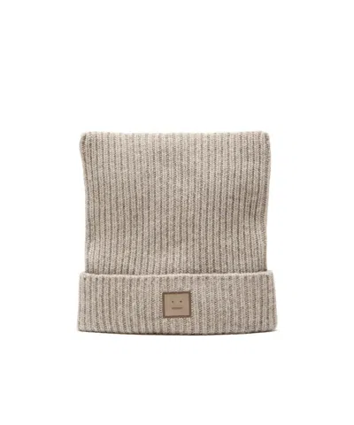 Acne Studios Appliqué Beanie In Nude
