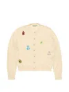 Acne Studios Appliqué Cardigan In Neutral