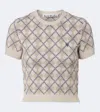 Acne Studios Argyle Cotton-blend Bouclé Sweater In Gray