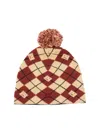 Acne Studios Men Argyle Jacquard Beanie Hat