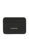 Acne Studios Logo-print Leather Cardholder In Black