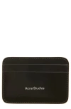 Acne Studios Aroundy Leather Card Holder In Black