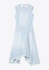 Acne Studios Asymmetric Faded Denim Dress