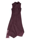Acne Studios Dale Asymmetric Silk Maxi Dress In Burgundy