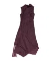 Acne Studios Dale Asymmetric Silk Maxi Dress In Red