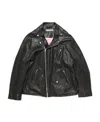 Acne Studios Asymmetric Leather Biker Jacket In Black