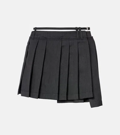Acne Studios Asymmetric Pleated Miniskirt