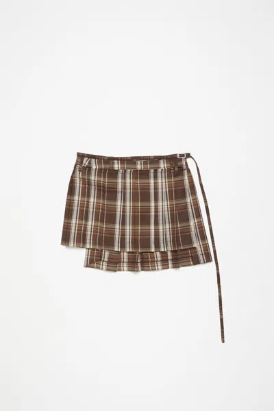 ACNE STUDIOS ASYMMETRIC PLEATED SKIRT
