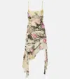 Acne Studios Printed Midi Dress In Yellow