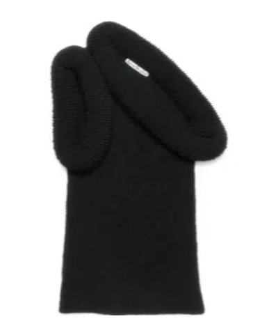 Acne Studios Asymmetric Rib-knit Long Dress In Black