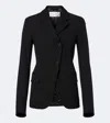Acne Studios Asymmetric Twill Blazer In Black