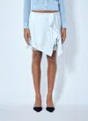 Acne Studios Asymmetrical Wrap Mini Skirt In Blue