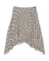 Acne Studios Asymmetrical Checked Skirt In Multi