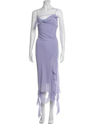 Pre-owned Acne Studios Asymmetrical Long Dress In Blue