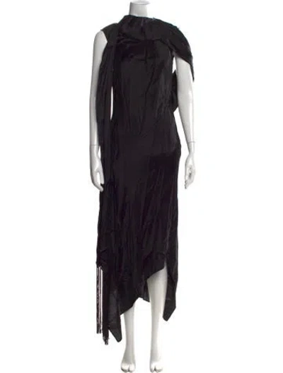 Pre-owned Acne Studios Asymmetrical Long Dress W/ Tags In Black