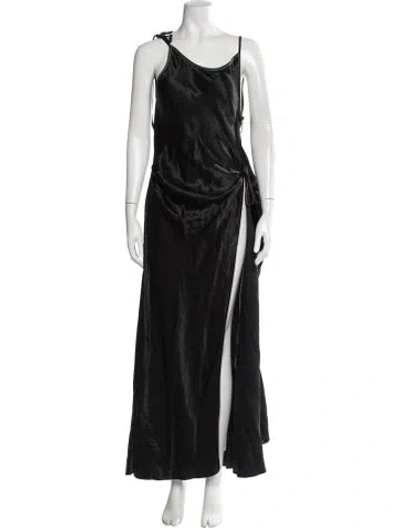 Pre-owned Acne Studios Asymmetrical Long Dress W/ Tags In Black