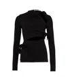 Acne Studios Knots And Cut-out Long-sleeved Top In Black