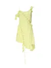 Acne Studios Women's Frill Dress In Acid Yellow