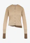 Acne Studios Silky Wool Cardigan Sweater Sand Beige In Sand