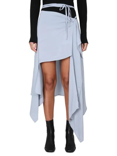 Acne Studios Draped Skirt In Blue