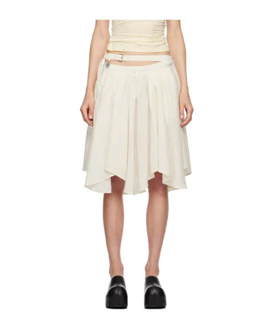Acne Studios Asymmetrical Skirt In White