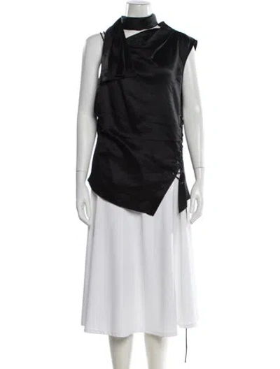 Pre-owned Acne Studios Asymmetrical Sleeveless Top In Black