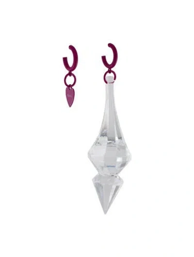 Pre-owned Acne Studios Attiko Earrings In Purple