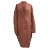 Acne Studios Avalon Single-breasted Coat In Coral Wool In Brown