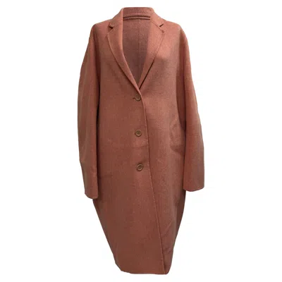 Acne Studios Avalon Single-breasted Coat In Coral Wool In Brown
