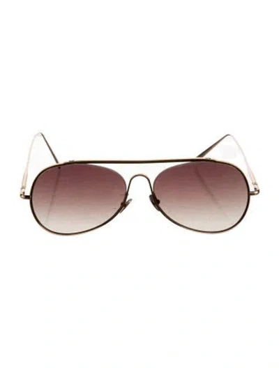 Pre-owned Acne Studios Aviator Gradient Sunglasses In Gold