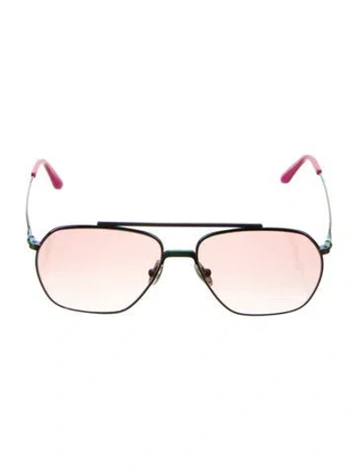 Pre-owned Acne Studios Aviator Gradient Sunglasses In Pink