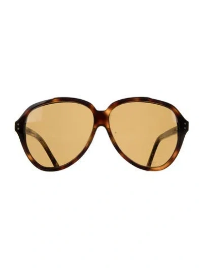Pre-owned Acne Studios Aviator Tinted Sunglasses In Brown