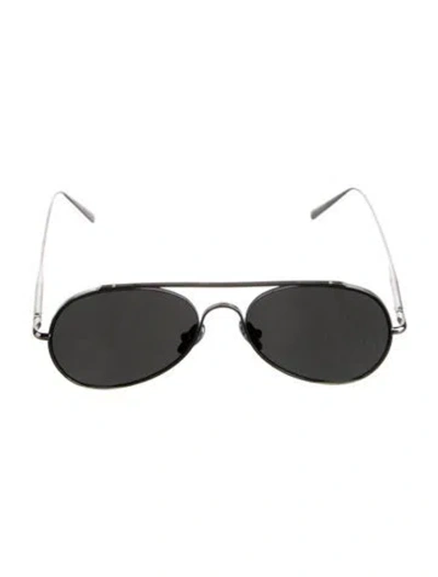 Pre-owned Acne Studios Aviator Tinted Sunglasses In Silver