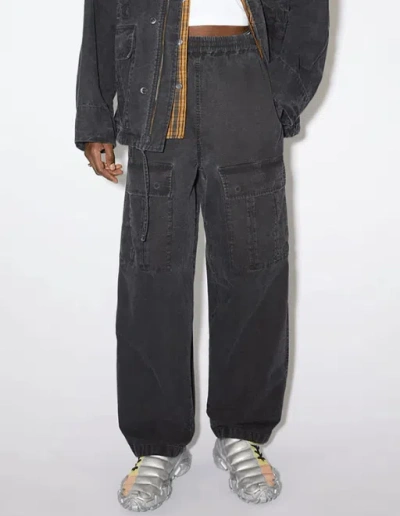 Pre-owned Acne Studios Aw23  Loose Ripstop Cargo Pants 48 In Navy
