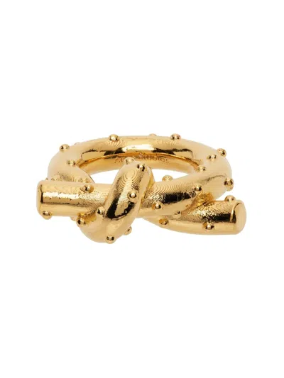 Acne Studios Axelia Knot Ring In Gold