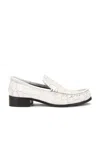 Acne Studios Block-heel Leather Loafers In Off White