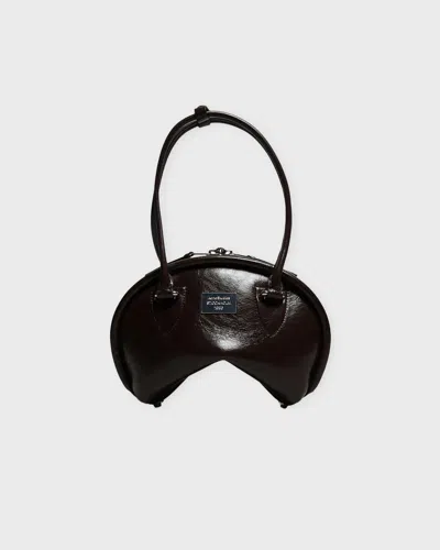 Acne Studios Bowlina Logo Plaque Mini Shoulder Bag In Black