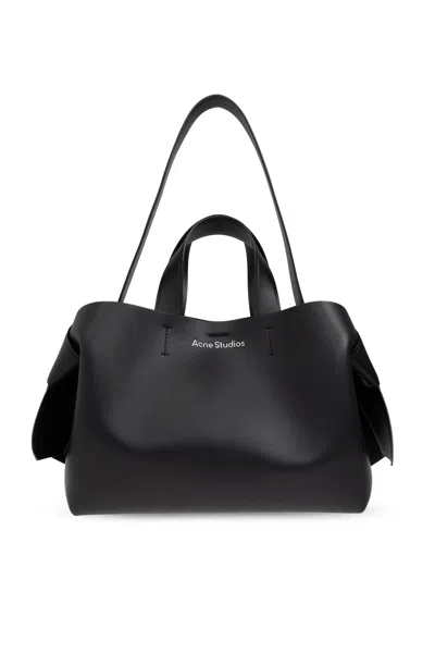 Acne Studios Musubi Leather Tote In Black