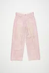 Acne Studios 1981m Wide-leg Distressed Jeans In Pale Pink