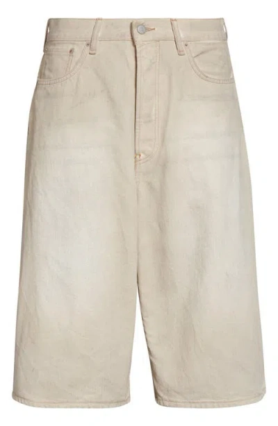 Acne Studios Baggy Denim Shorts In Brown