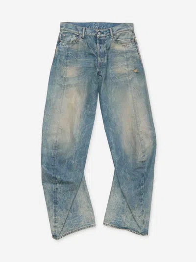 Acne Studios Distressed Denim Trousers In Blue