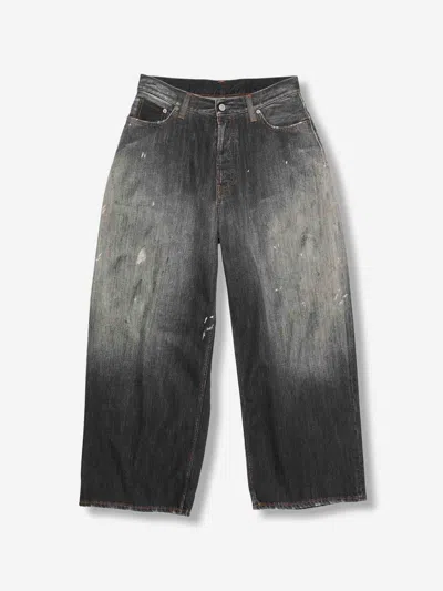 Acne Studios Baggy Wide Jeans In Black