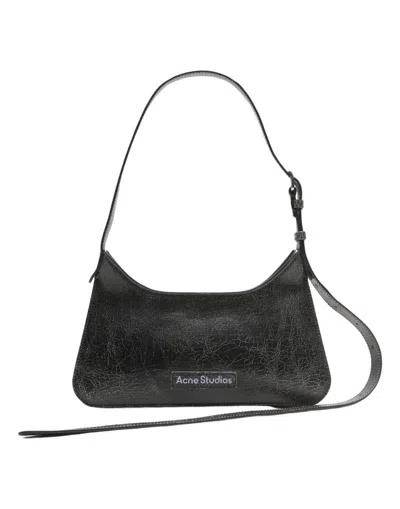 Acne Studios Leather Shoulder Bag In Black