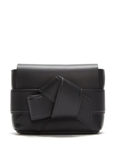 Acne Studios Musubi Mini Leather Crossbody Bag In Black