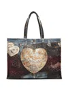 Acne Studios Cowboy Heart Buckle Shopper Bag In Blue