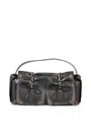 Acne Studios Multi Pocket Leather Handbag In Brown