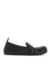 Acne Studios Leather Loafers With Saddle Strap In Brown