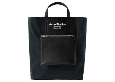 Pre-owned Acne Studios Baker Out Logo Print Tote Bag In Black