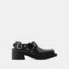Acne Studios Black Buckle Loafers In Black